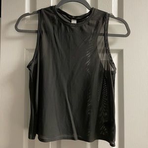 Athleta Army Green Mesh Tank